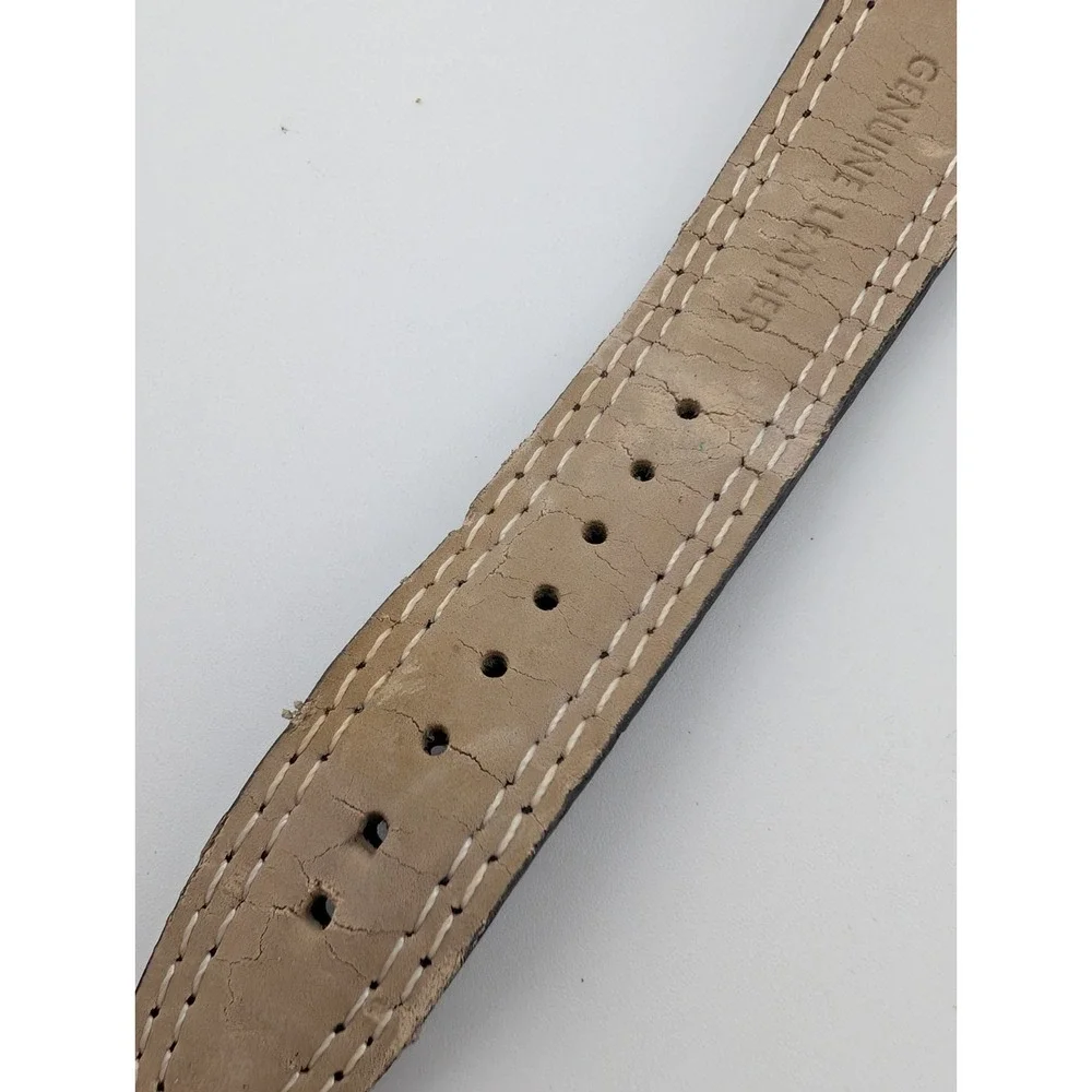 Ohio State Buckeyes Sun Time Men's Watch Black Leather Band- New Battery